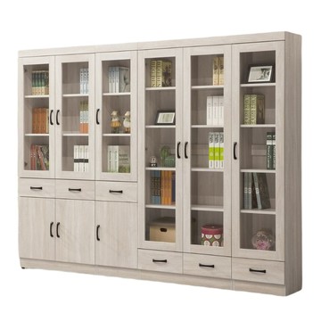 【MUNA 家居】611型8尺書櫃組(共三色)鋼刷白色