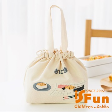 【iSFun】日式帆布*保溫保冷手提學生便當袋/圖案可選