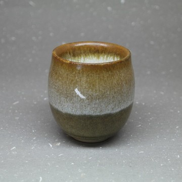 雙掛鐵釉 雙層防燙杯  手作陶器