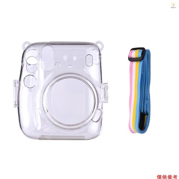 Fujifilm Instax Mini 11 T1V 帶彩虹掛繩更換的即時相機透明保護套