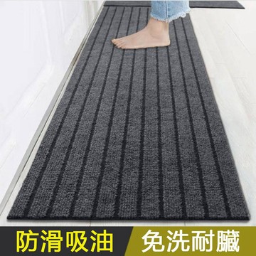 可客製化廚房地墊 防滑門墊 腳墊 腳踏墊地毯 排水墊 防水 集塵耐髒刮泥墊 條紋防滑地墊 玄關地墊 止滑墊