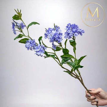 地中海夏日浪漫海洋藍雪花仿真花花材(1入組)