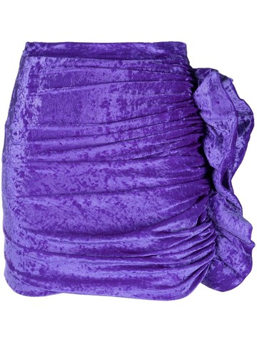 Amen - ruffled mini-skirt - women - Polyamide/Polyester/Spandex/Elastane - 40 - Purple
