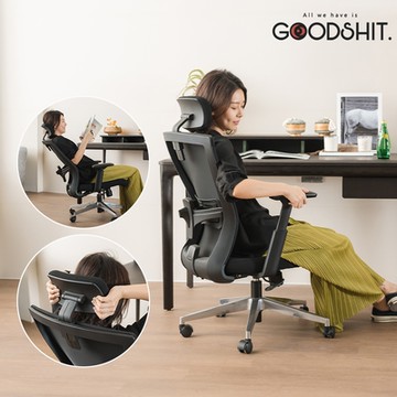 GOODSHIT.-NU Clear克力人體工學椅/電腦椅/工作椅/辦公椅-鋁合金腳