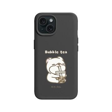 iPhone 15 SolidX 黑 - 嗨小強 Hi John - I Love Bubble tea