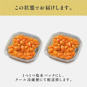 ふるさと納税  無添加　極上エゾバフンウニ塩水パック 200g（100g×2パック） C 24年1月下旬〜3月下旬迄　 北海道登別市