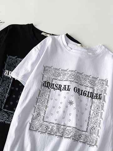 歐美ins上衣大碼短袖t恤女純棉年夏季新款潮牌痞帥炸街打底衫