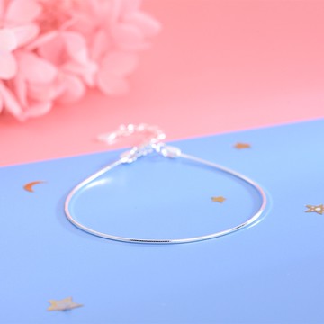 純銀蛇骨手鍊 M45 日韓流行時尚 通體純銀 S925純銀 纖細 INS 蛇骨純銀手鍊 百搭精緻 手鍊 手飾