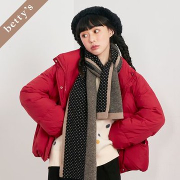 betty’s貝蒂思 裝飾釦立領羽絨外套(紅色)