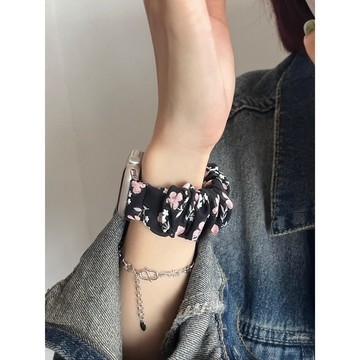 《台灣出貨》適用 APPLE WATCH 碎花髮圈錶帶 髮圈錶帶 碎花錶帶 S11 S10 SE3  46mm 女士錶帶