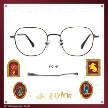 哈利波特 | 魔法金探子多邊方框眼鏡 霧深咖