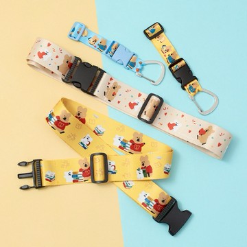 【R.FUN SHOP】Dinotaeng行李綁帶 便攜掛帶 旅行 露營 行李 掛帶 掛勾 綁繩 韓國IP 矮袋鼠 Quokka DT002