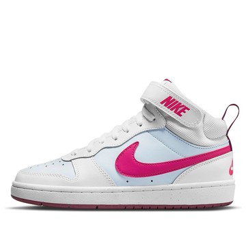 (GS) Nike Court Borough Mid 2 'White Sangria Pink Prime'