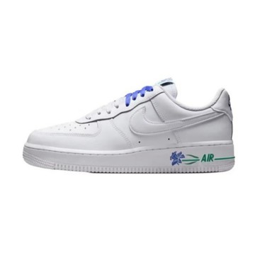 胖達 ) NIKE W AIR FORCE 1 復古 撞色鞋帶 鳶尾花 休閒鞋 IF0498-101 白 女鞋