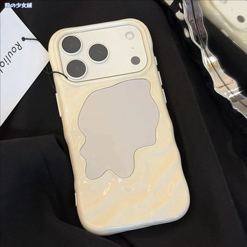 波浪鏡子iPhone17PROMAX手機殼新款防摔16PLUSXR大孔高級爆款熱門