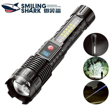 微笑鯊正品 SD5344 LED強光手電筒 M60 6000LM 柔光COB側燈 6檔調焦白藍光 Type-C 防水露營