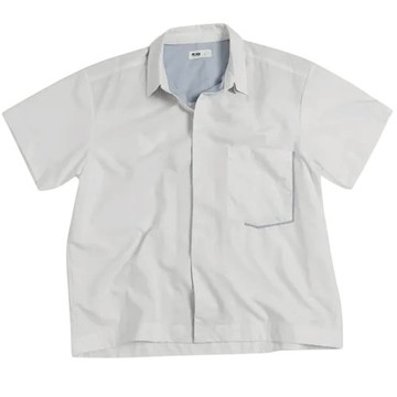 【MELSIGN】WORK MODE SHIRT 雙層翻領 短袖襯衫 (白色)