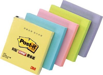 3M利貼 3M便利貼 654 3M可再貼便條紙 /一包12本入(定43) 75mm x 75mm-有4色可選擇-