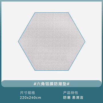 六角2.4/3.68m防潮墊 戶外露營鋁膜地墊 家庭出遊地墊鑫弘-戶外運動