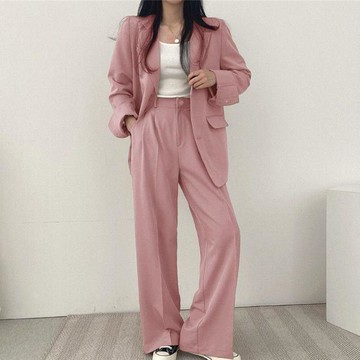 5色任選 | 春夏設計感小眾職業套裝女 | 氣質修身小西服兩件套 | 西裝外套女
