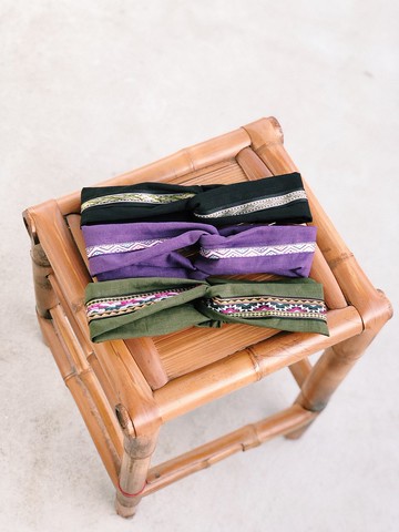 手作織帶髮帶 色系四