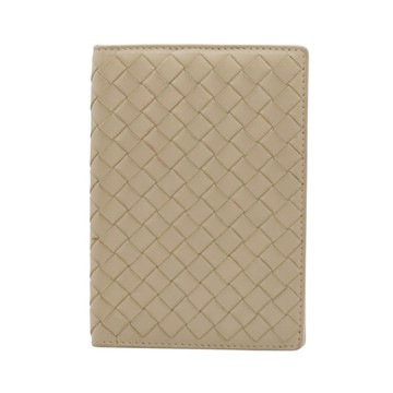 BOTTEGA VENETA BV 寶緹嘉 淺褐色 編織羊皮 護照套 【二手名牌BRAND OFF】