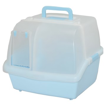 IRIS OHYAMA 愛麗思歐雅瑪 砂不漏貓便盆  49.5 x 51 x 43cm  青色  1個