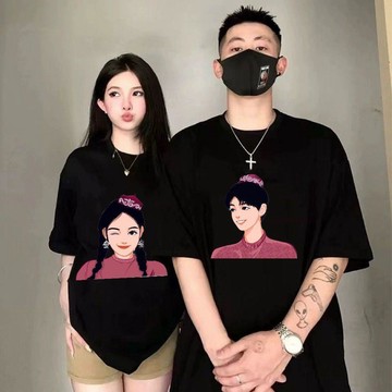 無負評好評單品🙌 情侶裝 2026新款 夏季短袖T恤 純棉 寬鬆 男女同款 新疆民族風 情侶穿搭 休閒上衣