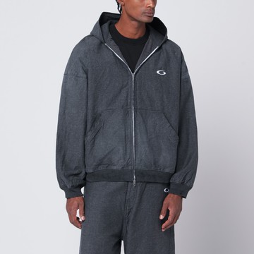 Trompe L'Oeil anthracite mélange cotton sweatshirt