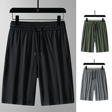 現貨+預購 男涼感運動褲休閒短褲夏季薄款速乾冰絲五分褲寬鬆大碼褲-男褲子3色74lg8【獨家進口】【米蘭精品】