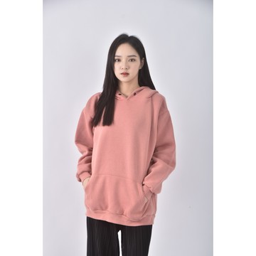 (L) mas cool運動棉質連帽內刷毛橘色長袖上衣二手衣