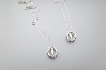 小鼓閃電 925 純銀項鍊