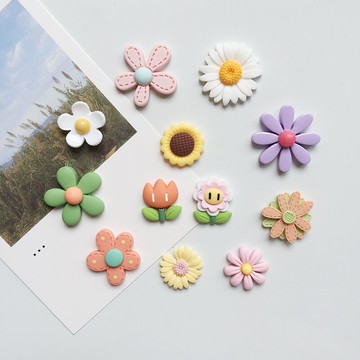 磁小胖 北歐ins風馬卡龍立體花朵冰箱貼裝飾磁貼照片留言磁力貼