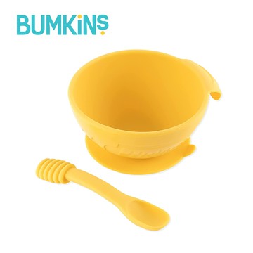 美國 Bumkins 迪士尼寶寶矽膠餐碗組(維尼)