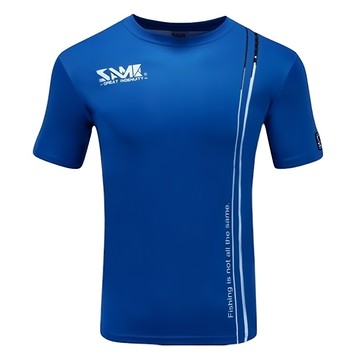 SAME 莎美 短T 英文版 DRY T-SHIRT  M  藍色