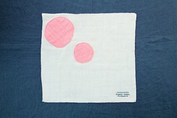 有機棉三層紗/罌粟花染○○毛巾 小