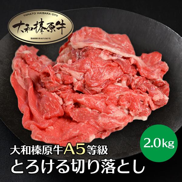 牛肉 肉 切り落とし 黒毛和牛 大和榛原牛 A5 とろける切り落とし 2.0kg（500g×4） 送料無料 冷凍便