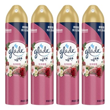 glade 滿庭香 空氣清淨劑  玫瑰馨香  320ml  4瓶