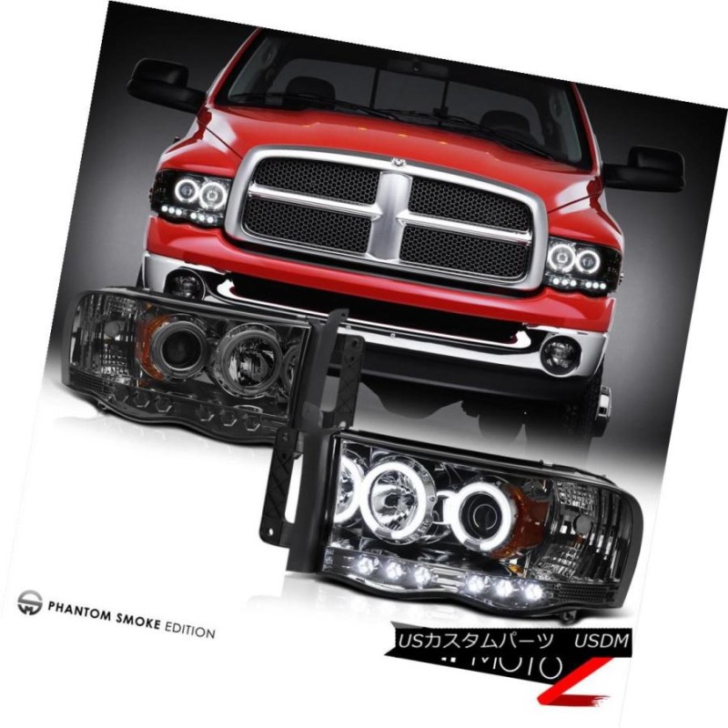 ヘッドライト 02-05 Dodge Ram CCFL Haloヘッドライトシグナルテール