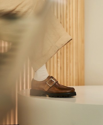 EL 單扣莫卡辛 - 木橘棕