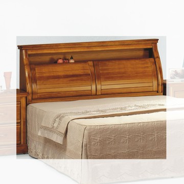 【顛覆設計】格雅檜木柚木色實木床頭箱(雙大6尺)