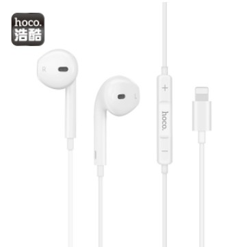 【hoco. 浩酷】 hoco. 浩酷 L9 原系列 Lightning 通話數字耳機 - 白色