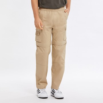 Hang Ten Gold 休閒可拆兩穿口袋工裝褲-男(卡其棕)