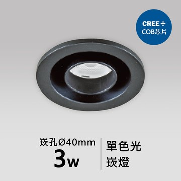 【崁入孔4公分】3W牛眼崁燈｜F05-CT-60824