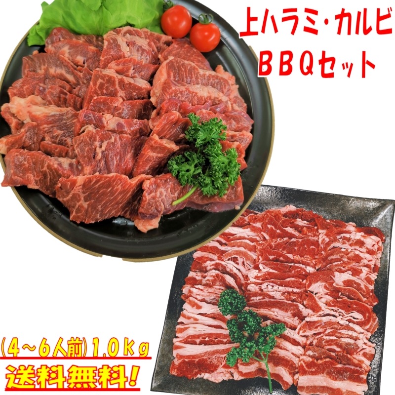 焼き肉 焼肉セット 焼肉 バーベキュー 食材 バーベキュー 肉 焼肉セット 牛バラ 牛カルビ 牛ハラミ 牛上ハラミ 肉 牛丼 牛肉 熨斗 1.0kg