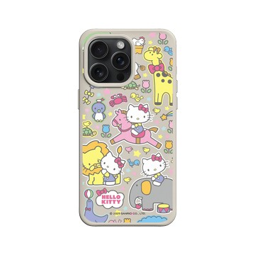 iPhone 15 Pro Max SolidX 貝殼灰 - 三麗鷗-Hello Kitty - 樂遊動物園