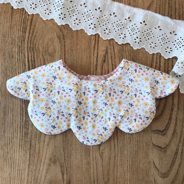 Mokumoku 圍兜/圍兜（小花-象牙色）