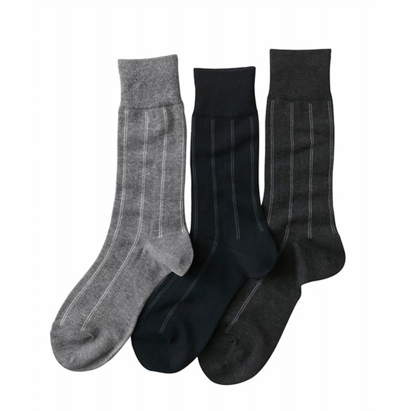 着る消臭元 ストライプクルーソックス３足組 メンズ靴下 Men S Socks 通販 Lineポイント最大1 0 Get Lineショッピング