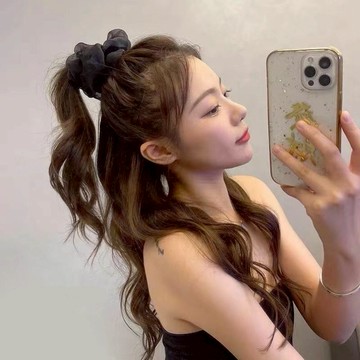 24H出貨🔥絕美韓系髮圈 大腸圈 法式高級感絲滑大腸髮圈 光澤感 髮飾 丸子頭髮繩基礎百搭髮飾 學生髮圈 上班族髮圈