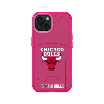 iPhone 15 Clear 粉漾桃 - NBA - 球場系列-芝加哥公牛 Chicago Bulls - Court